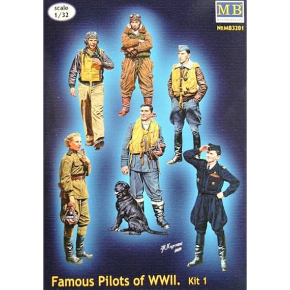 plastic kit 1/32 Master Box 3201 WWII Famous Pilots of World War II Part1 6Fig