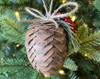 CUSTOM Sheet Music Ornament