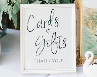 Wedding Cards & Gifts Sign, Cards Gifts Printable, Wedding Table Sign, Wedding Printable, Printable Wedding Sign