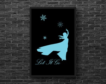 Frozen inspired Elsa Digital Art Print 11x17 "Let it Go"