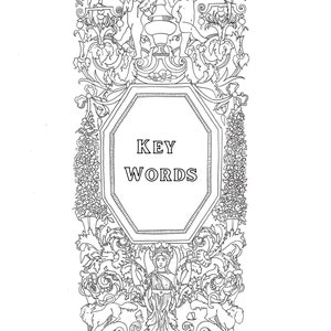 Coloring Pages: Key Words