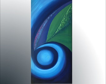 Abstract blue color on canvas for gift