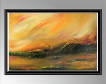 Large abstract oil painting, contemporary wall art painting.