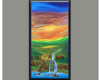 Summer landscape,large landscape painting on canvas