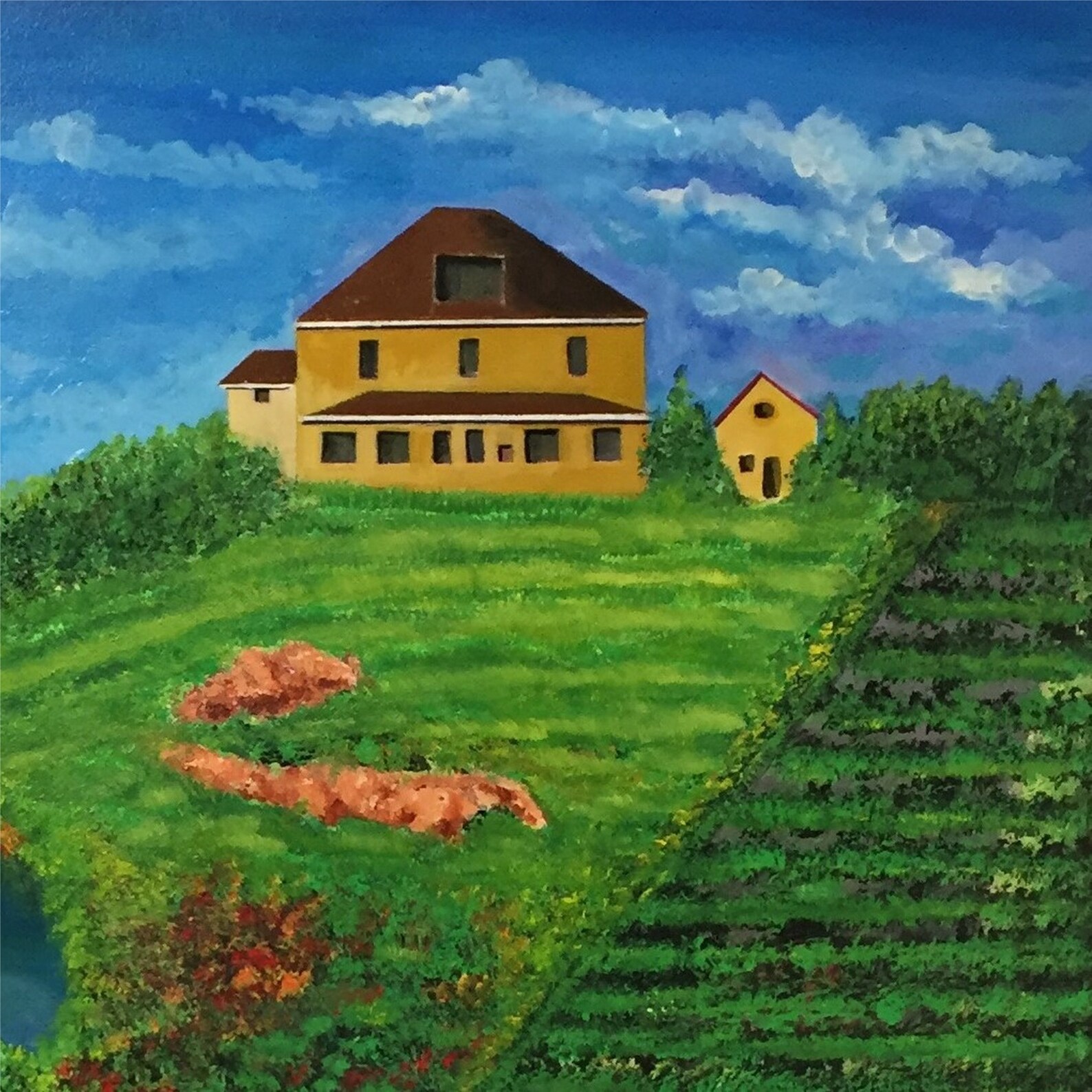 Large Original Painting, Farm Animals Canvas Painting. Etsy