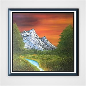 mountain landscape art, Calgary landscape.