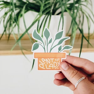 Plant Lady Sticker || Aufkleber || Vinyl Sticker || Pflanzenmama || Pflanzen || Süß || Freunde Geschenkidee || Wasserflasche Aufkleber ||