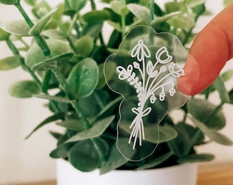 Wild Flower Bouquet Sticker || Flowers || Bouquet || Decal || Vinyl || Cute || Friends Gift Idea ||