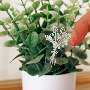 Etiqueta do buquê de flores selvagens || Flores || Buquê || Decalque || Vinil || Fofo || Ideia de presente para amigos ||