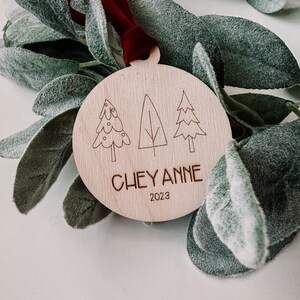Custom Name Christmas Ornament || Personalized Wooden Ornament || Gift Idea || 2024 || Yearly || Name and Year || 2024 Christmas Ornament ||