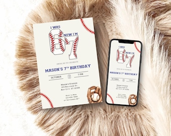 ベースボールシックスセブン誕生日招待状、6 7ミーム、ベースボール7歳の誕生日招待状、デジタルダウンロード、ホムラン誕生日、オールスターS67S