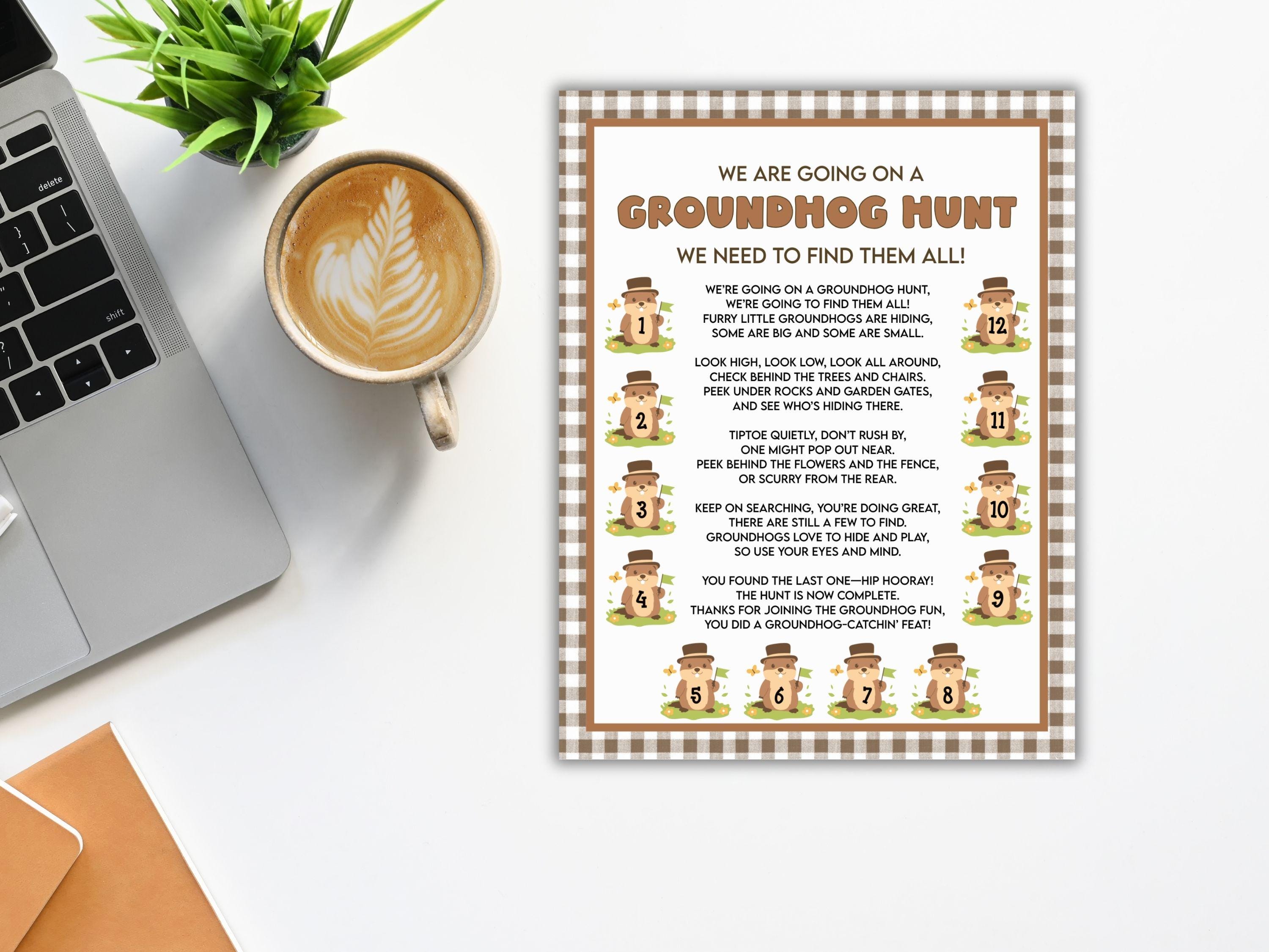 Groundhog Day Scavenger Hunt, Printable Groundhog Day Game, Kids Games ...