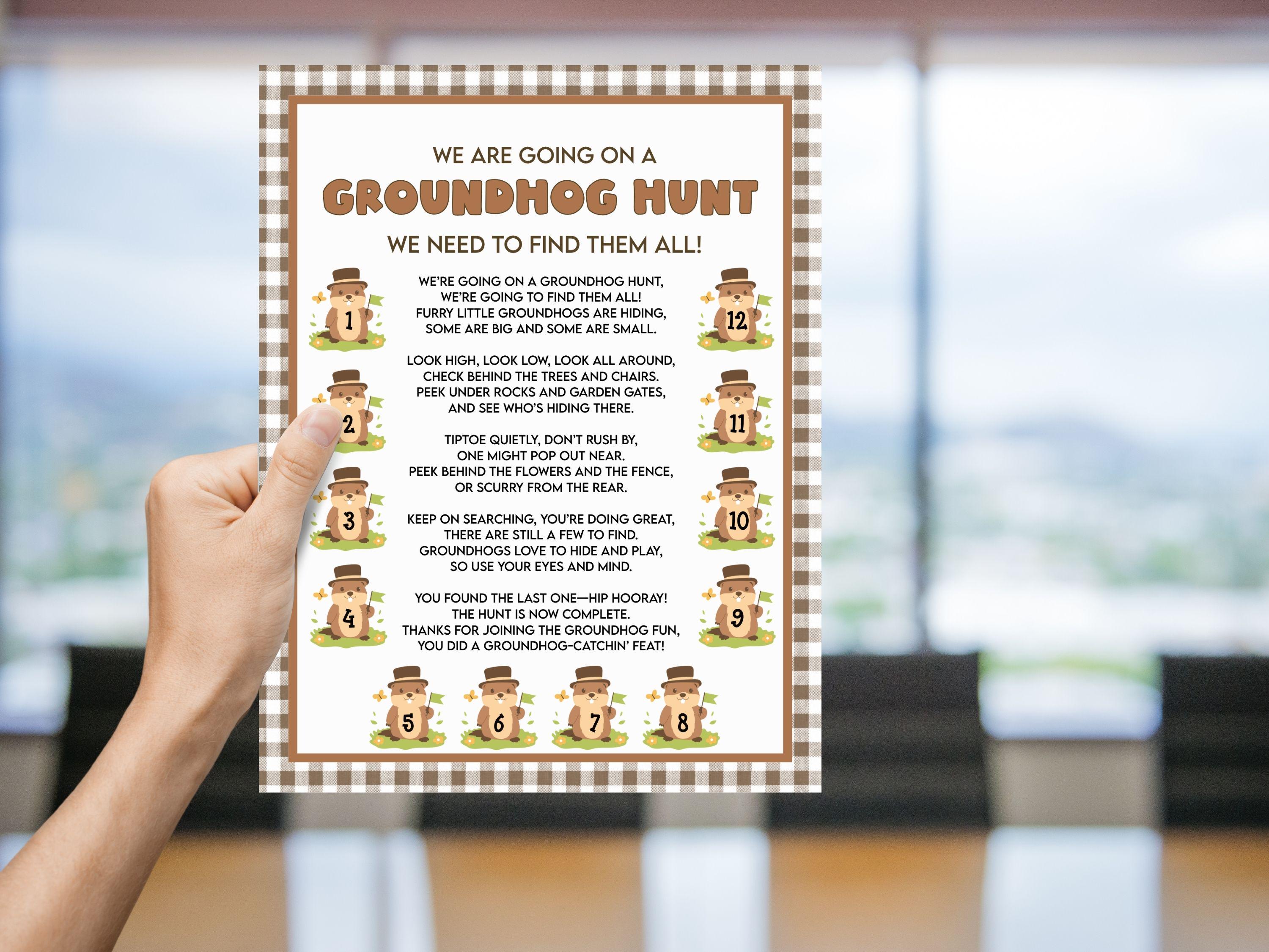 Groundhog Day Scavenger Hunt, Printable Groundhog Day Game, Kids Games ...
