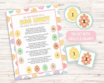 Easter Scavenger Hunt Game, Printable Easter Game, Kids Games, Classroom Party Game, Preschool Activity, Indoor Egg Treasure Hunt Activity