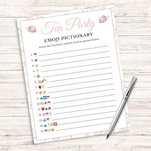 Tea Pictionary Christian Tea Party Games, Bible Tea Party Games, Bible Activities ...