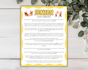 Senior Left Right Game, Games for Seniors, Elderly Icebreaker Games, Senior Games, Games for Senior Citizens, Senior Birthday Left Right
