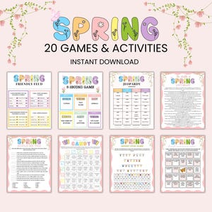 春のゲームバンドル、子供と大人向けの春のアクティビティ、春のオフィスパーティーゲーム、春のフレンドリーな対戦、春のアイスブレーカーアクティビティ