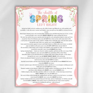 Spring Left Right Game, Pass the Prize, Spring Activity for Kids Adults, Spring Pass the Gift Exchange, Spring Work Office Activity