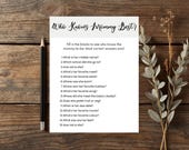 Who knows mommy best baby shower game, Printable Baby Sprinkle Trivia Game, Gender neutral Minimalist Baby sprinkle games BSG1