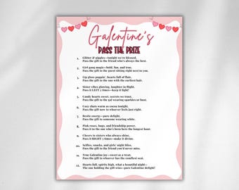 Galentines Pass The Prize Game, Fun Galentine's Day Game, Galentine Gift Exchange Game, Galentine's Pass the Gift