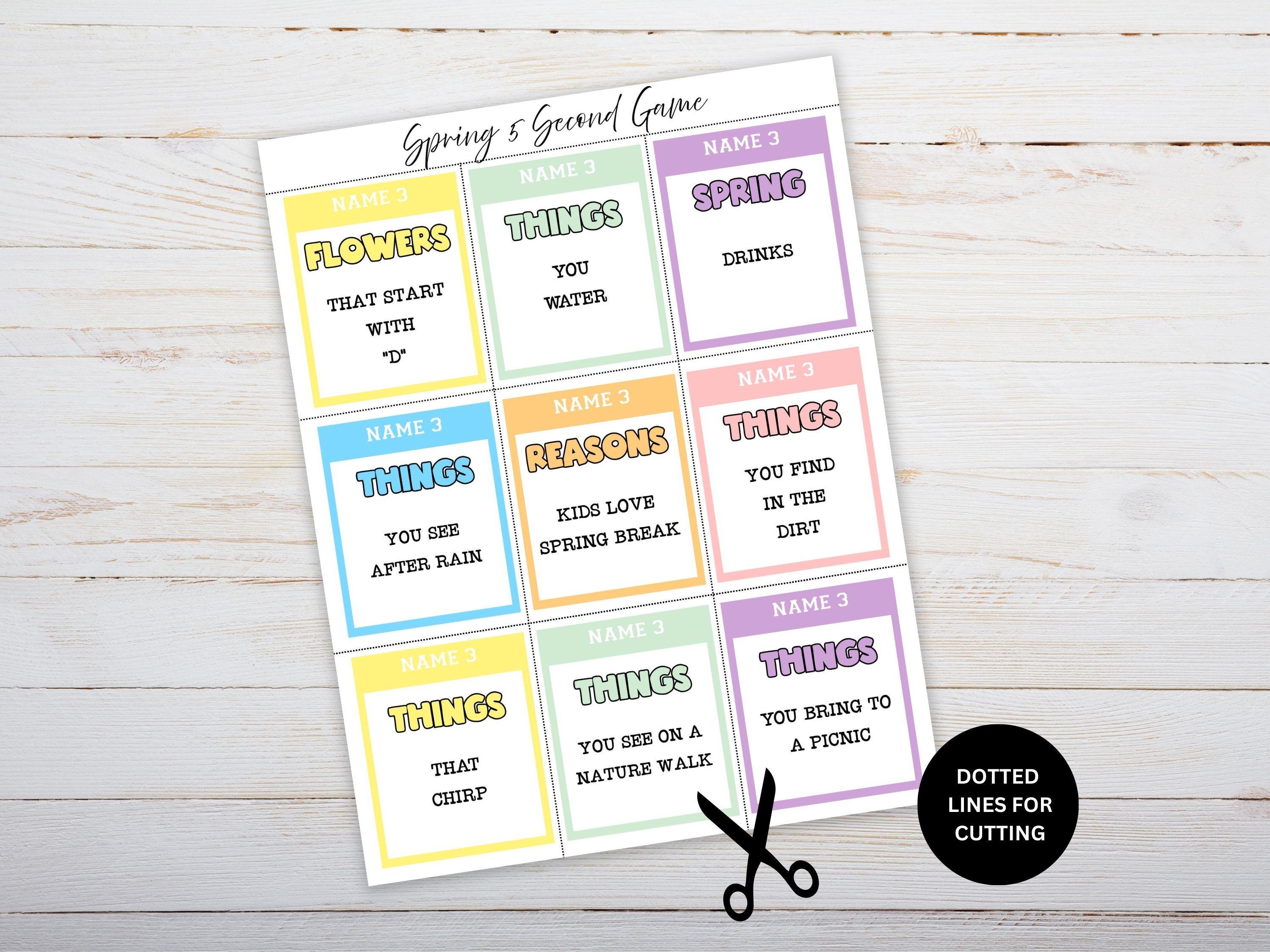Ice Breaker For Spring Spring Games Bundle, Spring Activities for Kids Adults Seniors, Spring ...