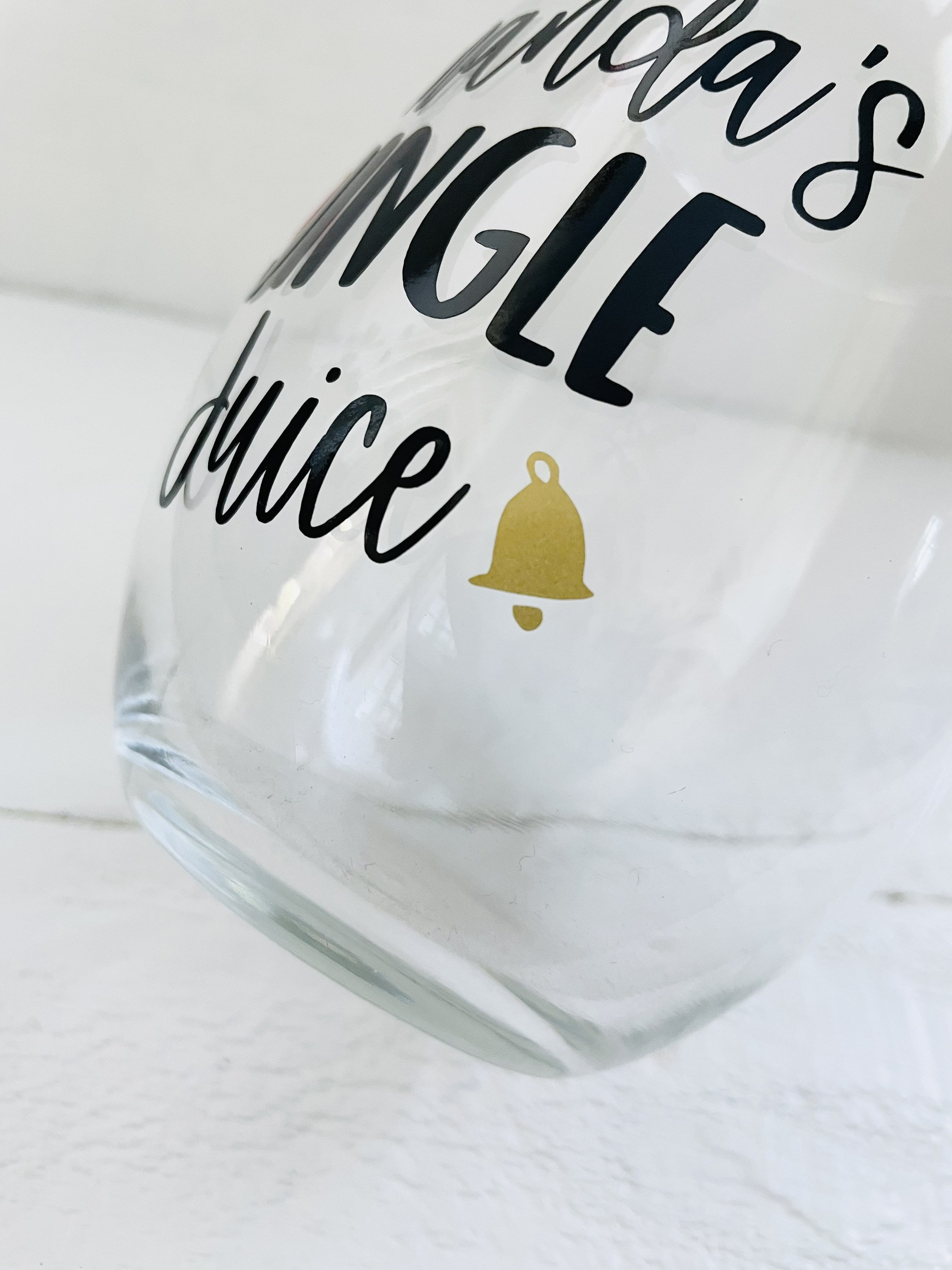 Personalized Jingle Juice Glass Holiday Glass Christmas Etsy
