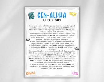 Gen Alphaの誕生日左右ゲーム、ティーンの彼と彼女の誕生日ゲーム、ティーンの誕生日賞品渡し、ギフト交換スラング誕生日ゲーム