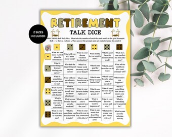 Retirement Roll & Share Game, Senior Citizens Games, Talk Dice Game for Seniors, Icebreaker Game for Elderly, Memory Game for Seniors