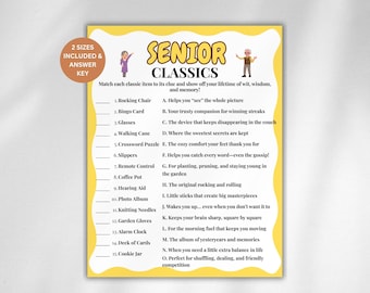 Senior Classics, Games for Senior Citizens, Matching Games, Seniors Brain Teasers, Senior Party Games, Seniors Memory Game, Seniors Trivia