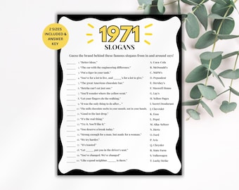 1971 Trivia Spiel, 55. Geburtstag Partyspiel, Klassentreffen Spiel, Geburtstagspartyspiel, 70er Jahre Trivia Spieleabend, Geboren in 1971 Fakten