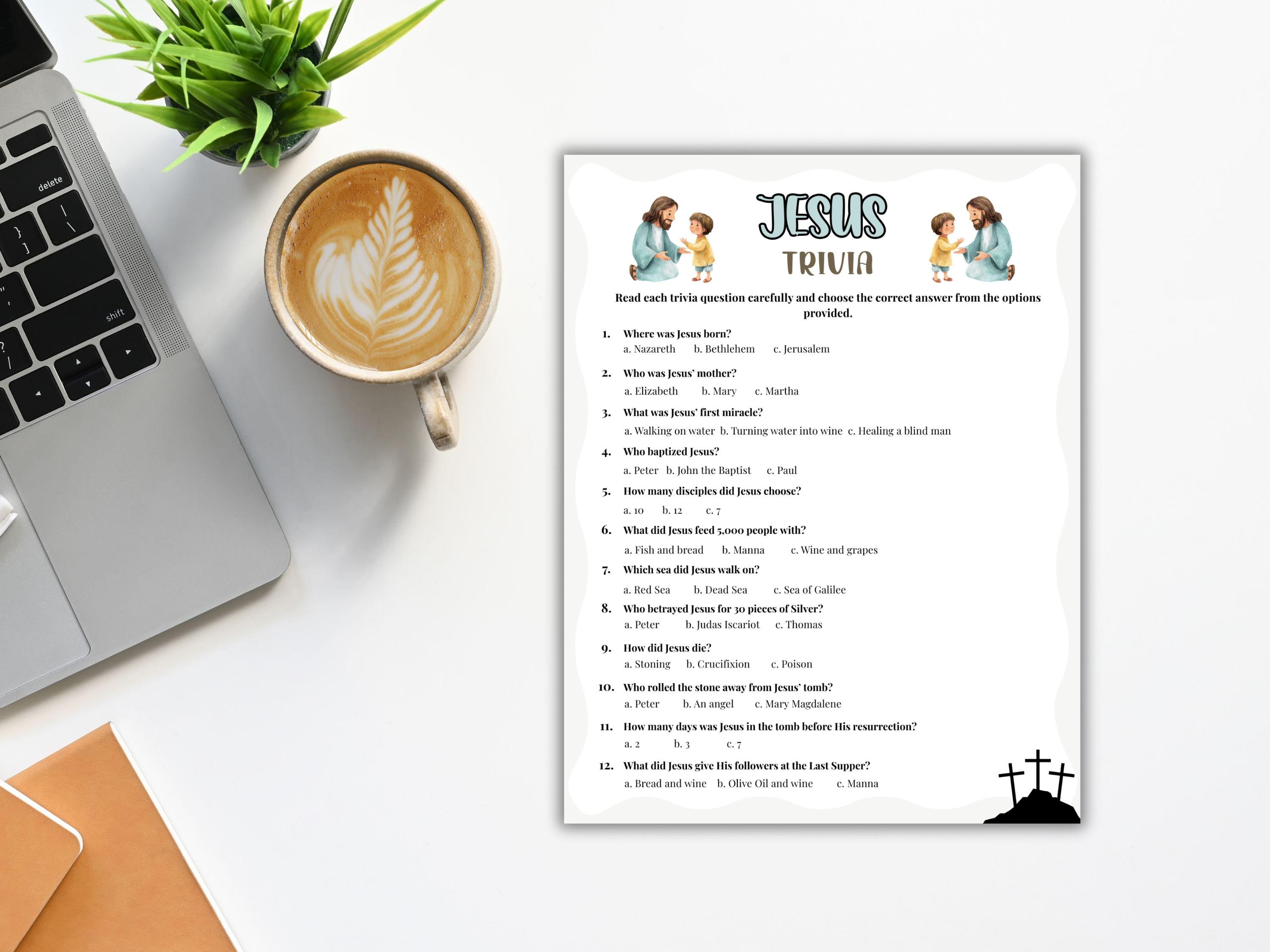 Jesus Trivia Game, How Well Do You Know Jesus, Church Trivia, Bible ...