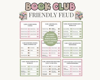 Buchklub Freundschaftsspiel, Buchklub Spiel für Gruppe, Buchklub Literaturspiele, Buchklub Eisbrecher, Druckbare Buch Themenspiele