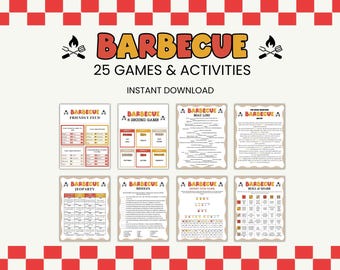 Paquete de juegos imprimibles para fiestas de barbacoa, actividades de verano para niños y adultos, juegos para fiestas de barbacoa de verano, juegos para barbacoas, juegos para reuniones