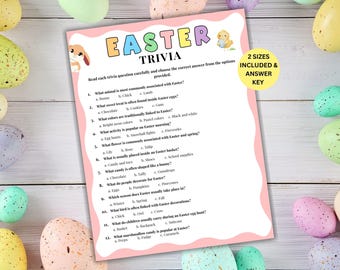 Easter Trivia Game, Easter Activity for Kids Adults Seniors, Easter Classroom Activity, Easter Office Game Icebreaker Party Game Trivia Quiz