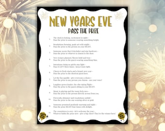 New Years Pass the Prize Game, Fun New Years Eve Game for Adults, New Years Pass the Gift Game, New Year Party Game, NYE Game