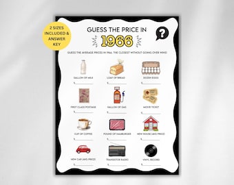1966 Errate den Preis Spiel, 1966 Geburtstagsspiel für Ihn Sie, 1966 Trivia Spiel, 1966 geboren Spiel, 1966 Party Spiele, Geburtstags-Trivia-Spiel