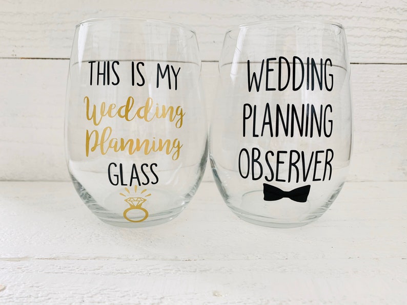 Download This Is My Wedding Planning Glass Wedding Planning Observer Wine Glass Set Bride To Be Bridal Gift Engaged Engagement Gift Home Living Kitchen Dining Kromasol Com