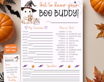 Boo Buddy Geschenkbörse, Boo Korb Geschenkbörse, Sie wurden Booed Tag, Booed Geschenktüte, digitaler Download, druckbare bearbeitbare Vorlage HT01