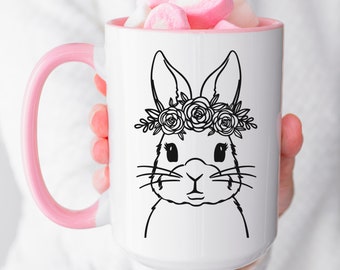 Bunny Mom Mug,Floral Bunny,Easter Mug,Bunny Mom Gift,Mama Bunny,Bunny Gifts for Women,Bunny Mug,Bunny Lover Gift,Rabbit Mom Gift,Rabbit Mug