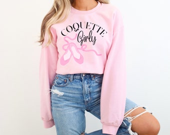 Coquette Girl Ballerina, Coquette Aesthetic Sweatshirt, Soft Girl Aesthetic, Pastel Soft Girl, Coquette Clothing,Coquette Shirt,Coquette Era