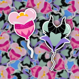 Sleeping Beauty Balloons // Princess // Disney // Maleficent // Aurora // Disney Villains // Disney Princess // Disney Sticker