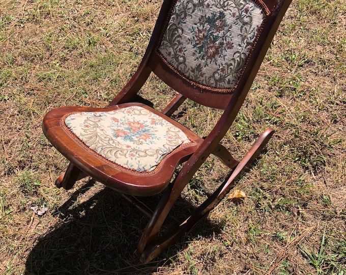 Antique Folding Rocking Chair Etsy