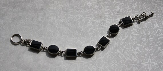 Multi colored Reversible Sterling Silver bracelet… - image 2