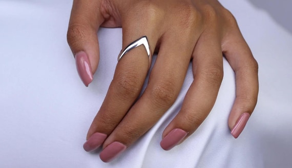 Sterling Silver Wishbone Ring Handmade - Etsy