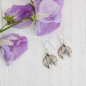 Labradorite Earrings, Silver and Labradorite Drop Earrings, Labradorite Drops