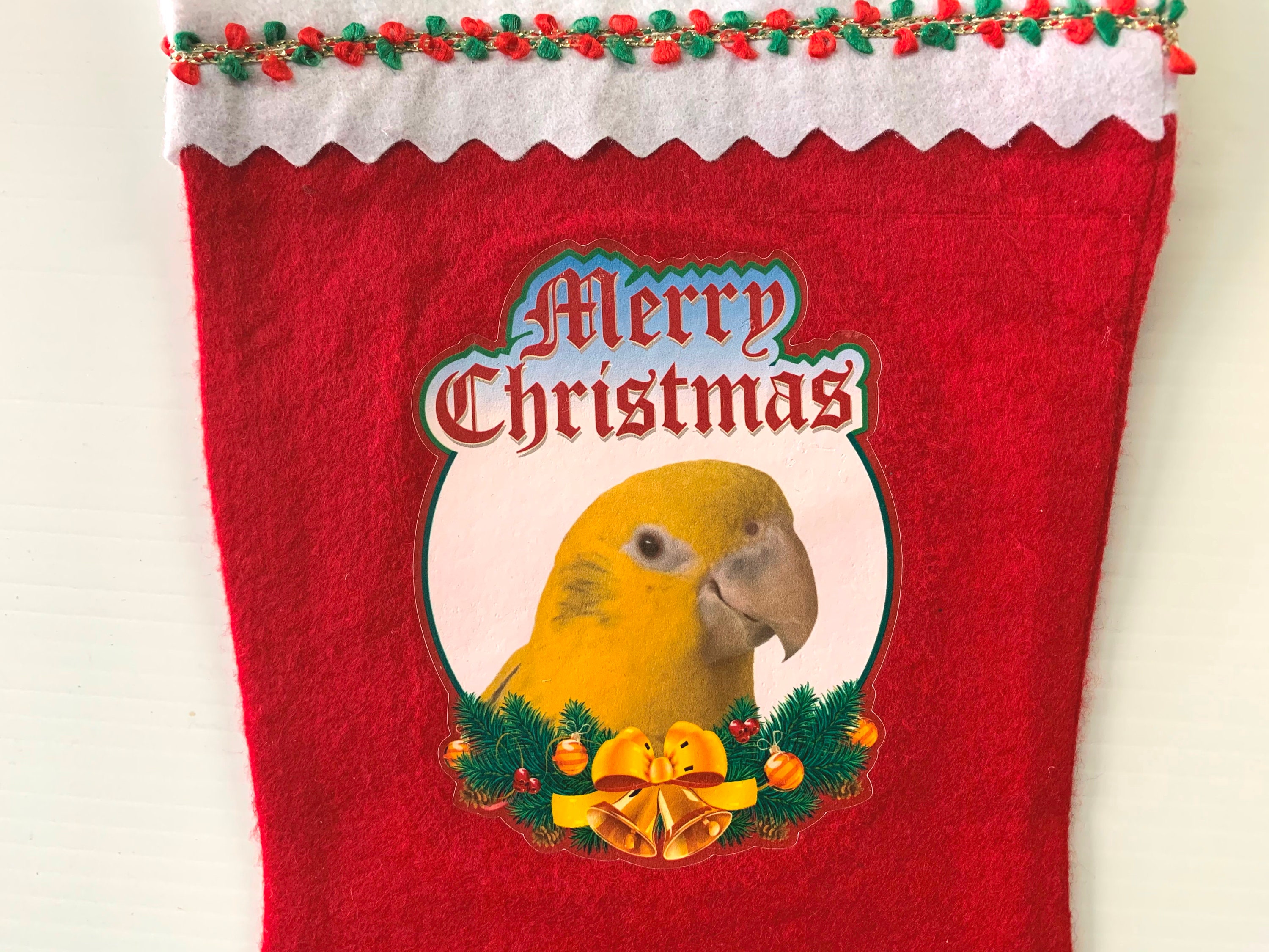 ON SALE Personalized Parrot Exotic Bird Holiday Christmas Etsy