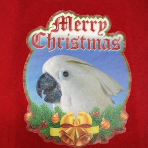 SALE! Umbrella Cockatoo / White Cockatoo Parrot Exotic Bird Holiday Christmas Stocking