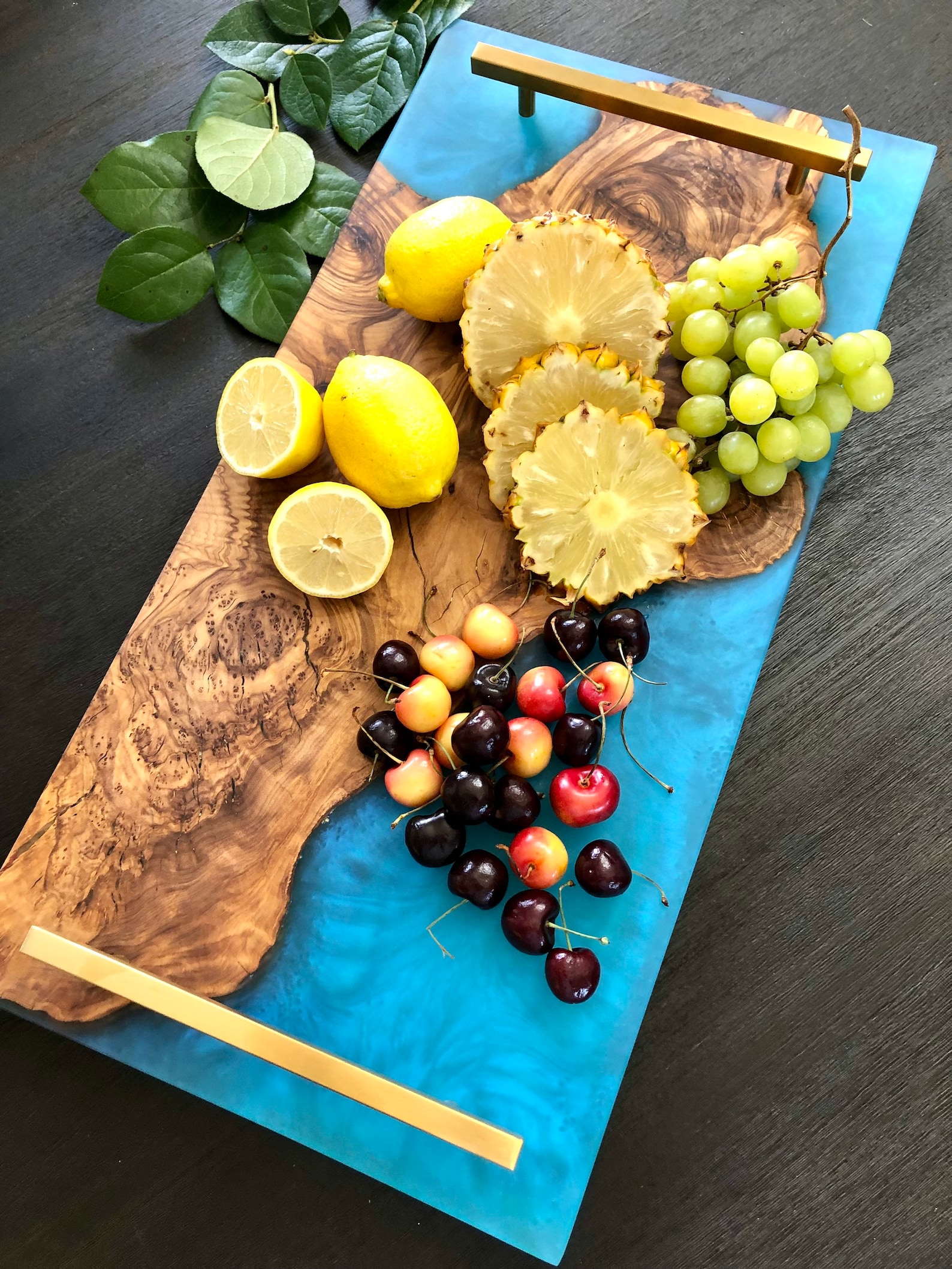 Charcuterie Board Serving Tray Resin Cheese Board Epoxy Etsy
