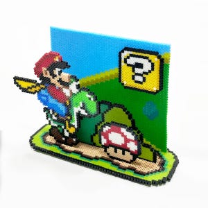 6 Sprites - Templates to make a Super Mario World (SNES) Diorama with Hama, Perler, Fuse Beads (2.6mm)