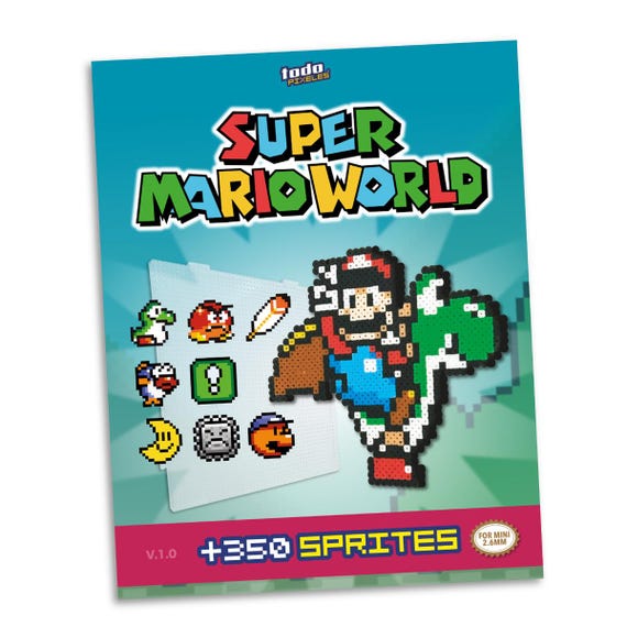 350 Sprites - Plantillas de Super Mario World para Hama, Perler, Fuse Beads Pixel Art (Mini Beads 2.6mm)